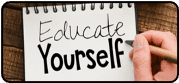 educate yourself written in notebook