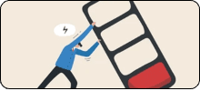 drained battery