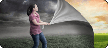 woman holding sheet