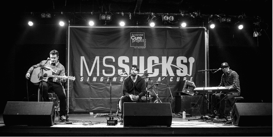 LBC on stage at MS Sucks concert