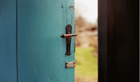 opened door