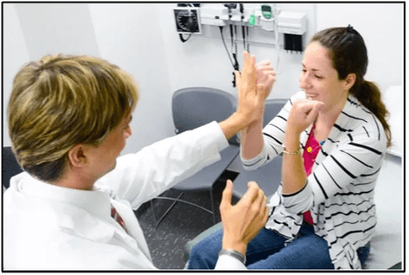 dr evaluating patient