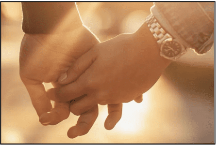 holding hands