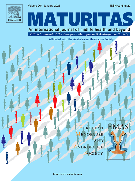 Cover of Maturitas journal