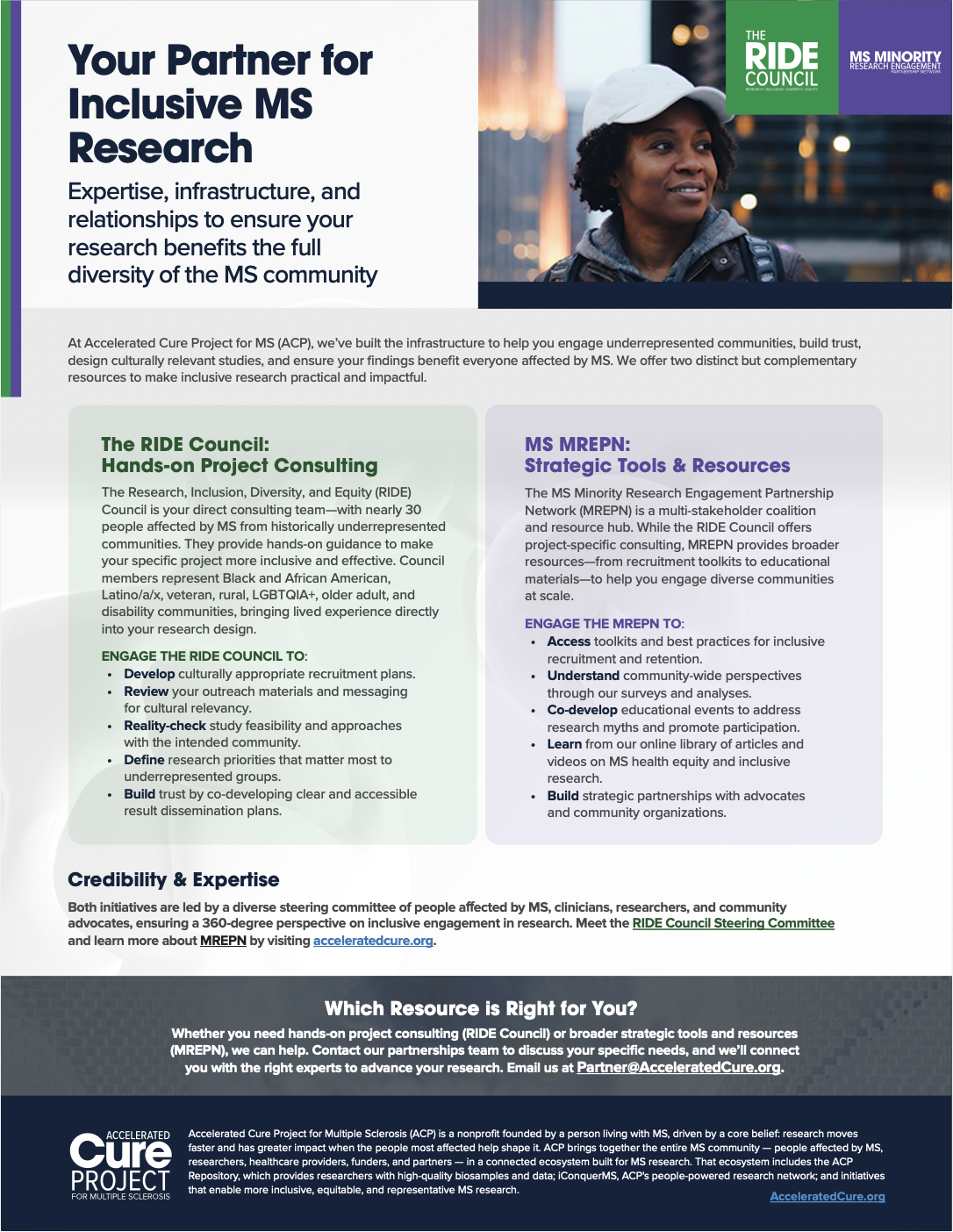 Cover of ACP Fact Sheet: Your Partner for Inclusive Research